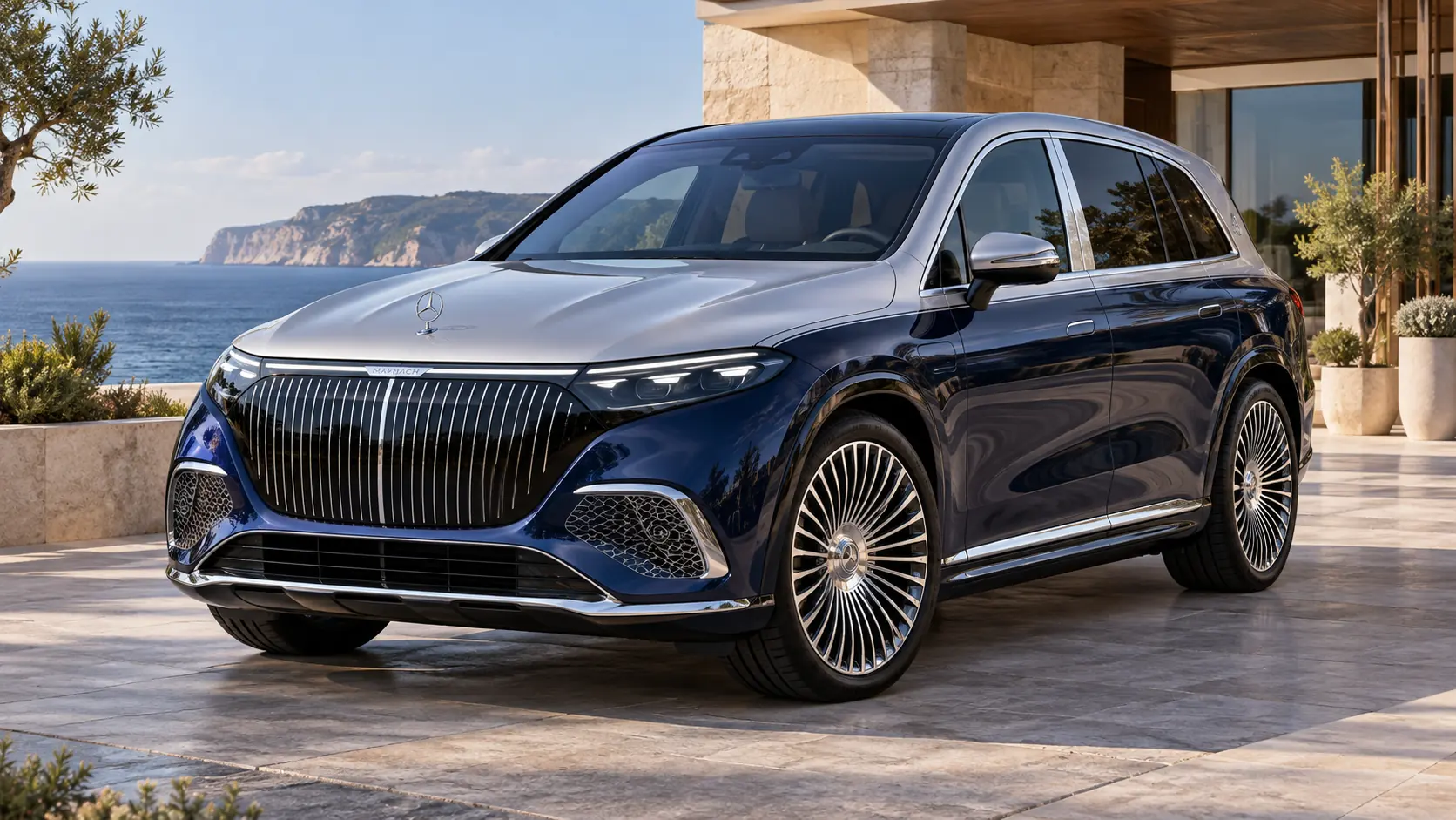 Mercedes-Maybach EQS 680 SUV का AI-जनरेटेड थंबनेल, इसके लेख प्रोफ़ाइल से लिए गए चित्र का उपयोग करके बनाया गया है।