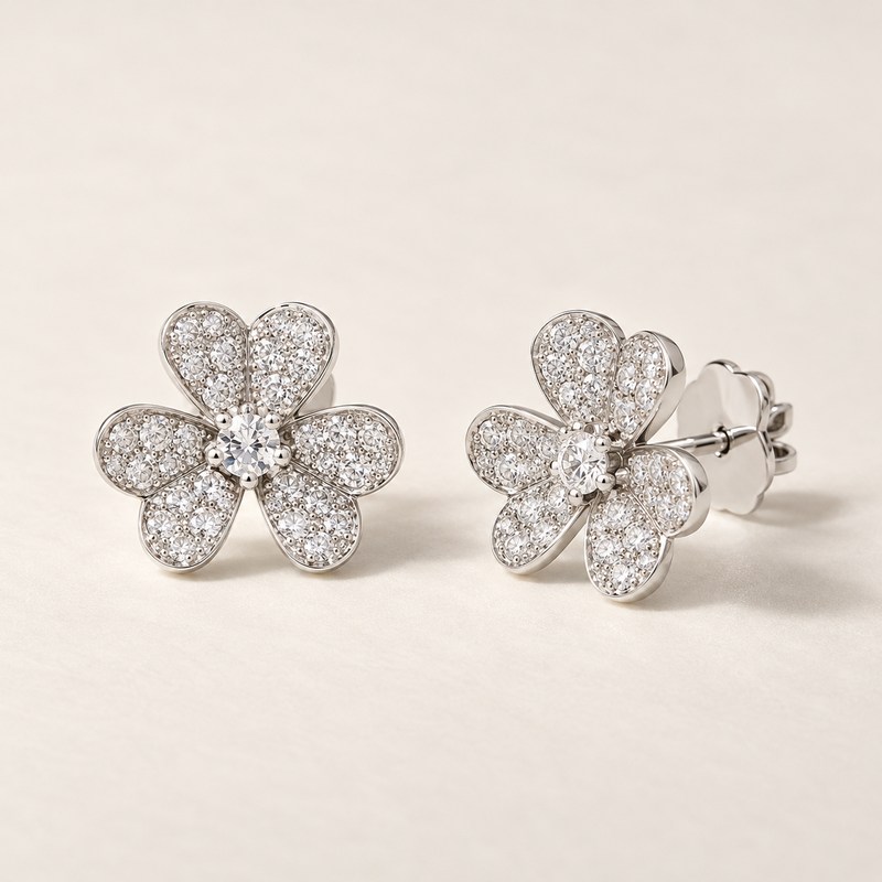 Van Cleef & Arpels — Frivole earrings, small model — AI से निर्मित चित्र