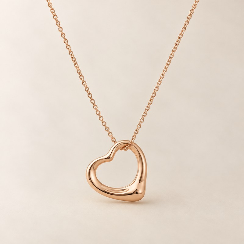 Tiffany & Co. — Elsa Peretti Open Heart Pendant — AI से निर्मित चित्र