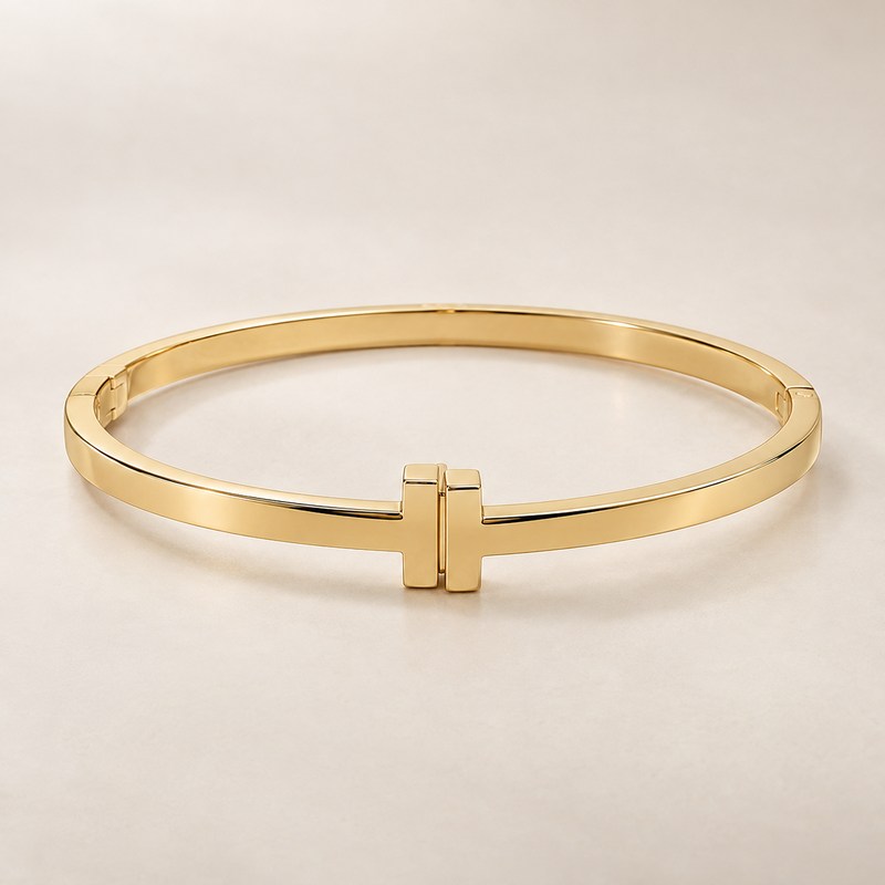 Tiffany & Co. — Tiffany T T1 Narrow Hinged Bangle — AI से निर्मित चित्र